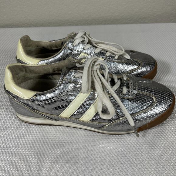 Michael Kors Woman’s Metallic Jet Set Sneakers Size 7.5 - Picture 2 of 13